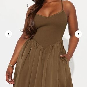 Elegant Brown Women's Dress